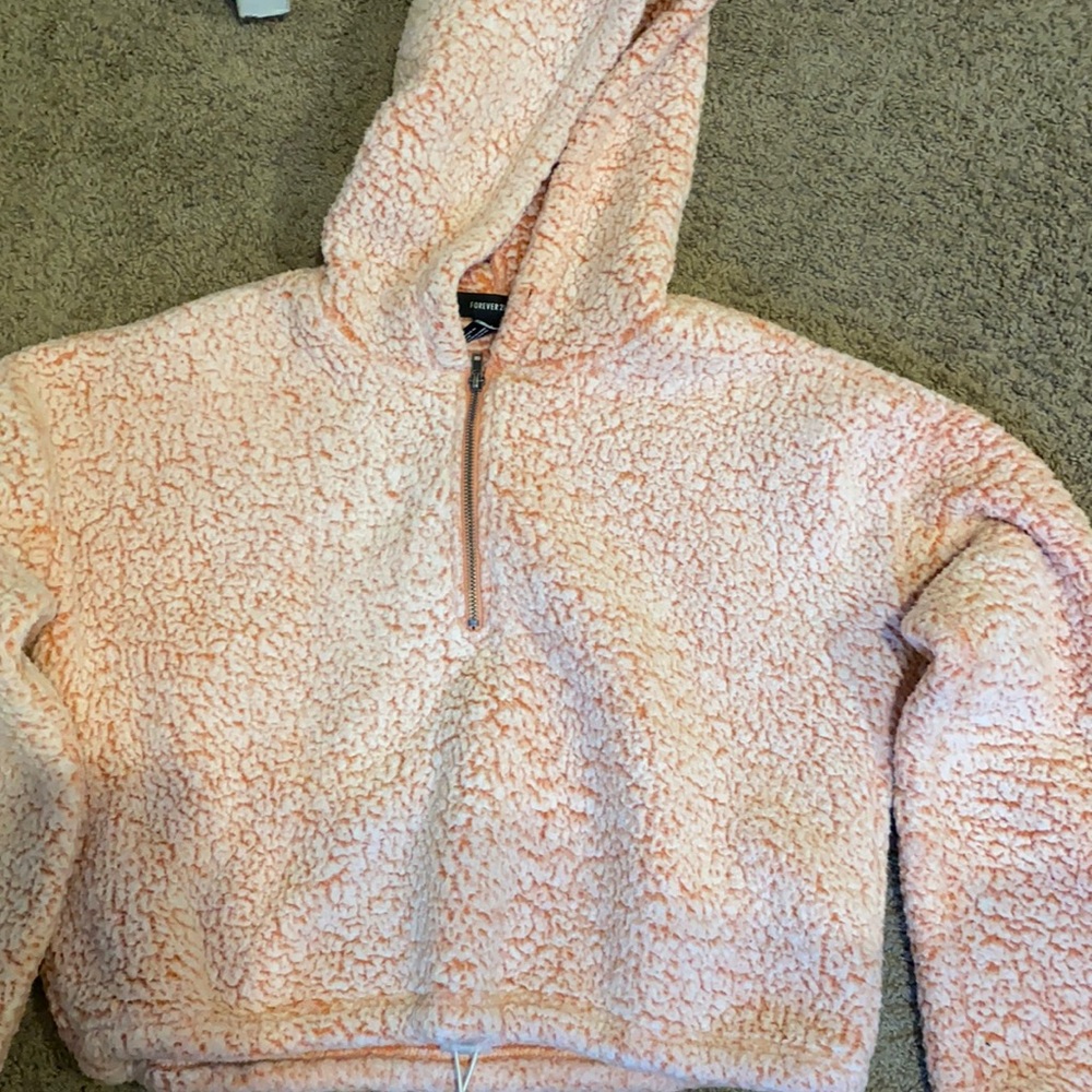 Forever 21 cropped teddy jacket